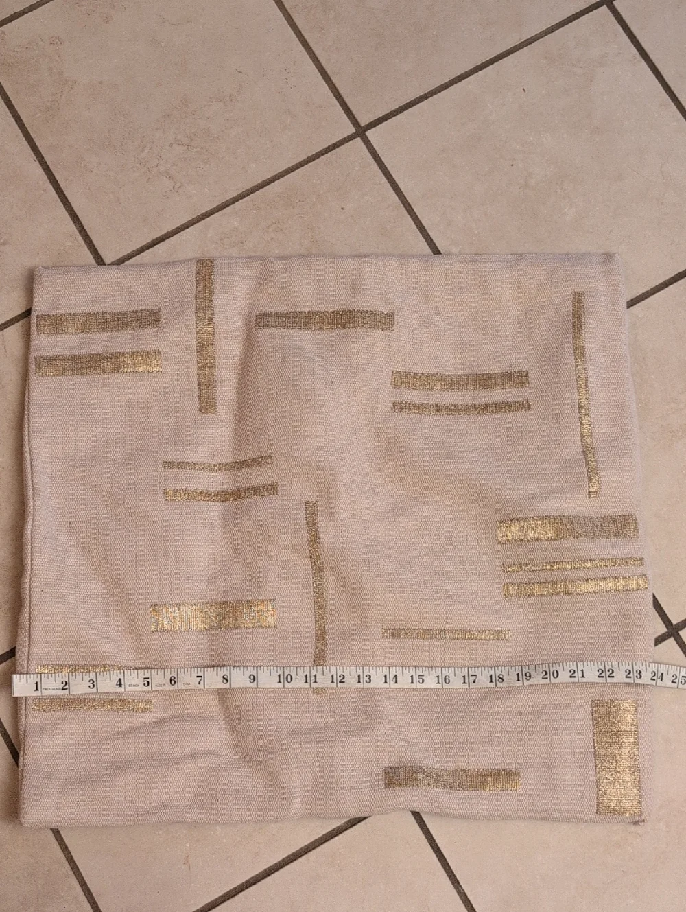 Lot Of 4 West Elm Embroidered Metallic Pillow Cover Belgian Flax Jute Linen Gold